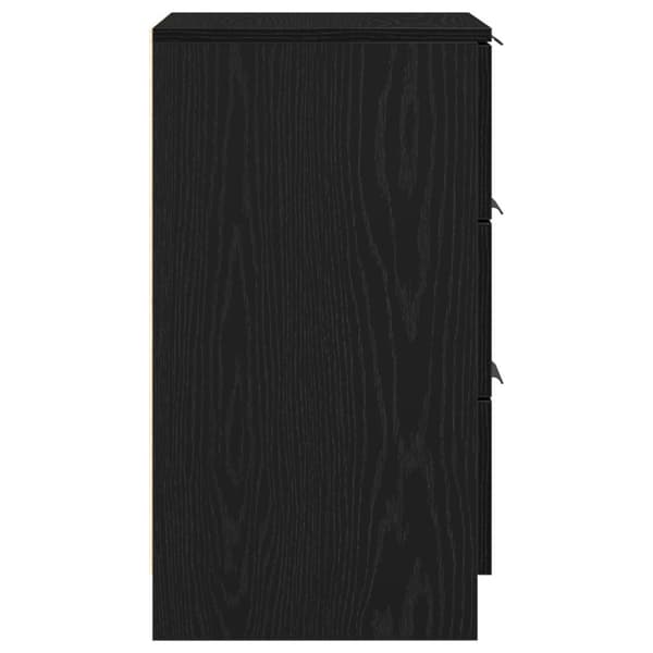vidaXL Yöpöydät 2 kpl Musta Tammi 40x65x65 cm Teknistä puuta