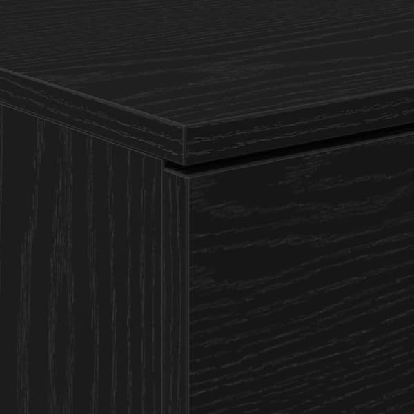 vidaXL Yöpöydät 2 kpl Musta Tammi 40x65x65 cm Teknistä puuta