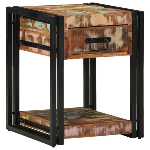 vidaXL Nattbord 2 stk 40x40x50 cm Massivt Gjenvunnet Tre