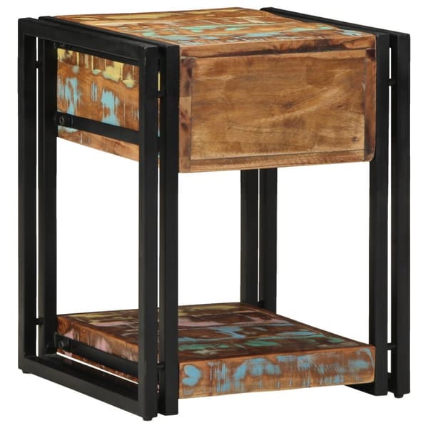 vidaXL Nattbord 2 stk 40x40x50 cm Massivt Gjenvunnet Tre