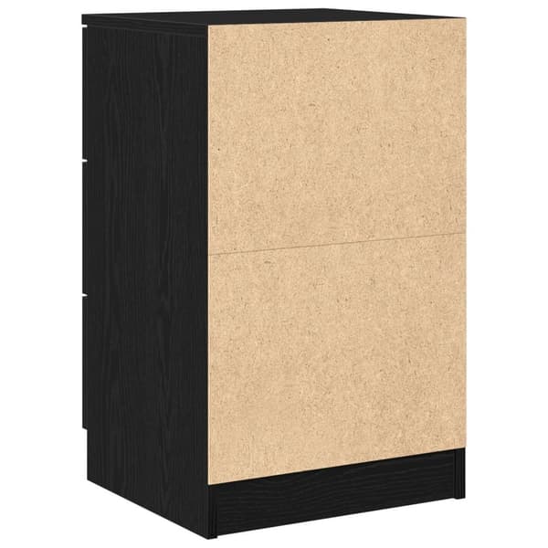 vidaXL Nattbord 2 pakke Svart Eik 40x65x65 cm Laget av Konstruert tre