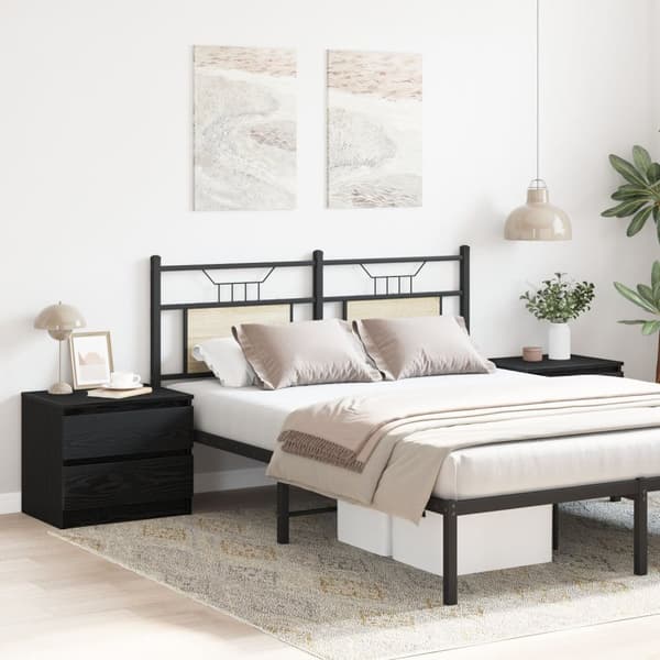 vidaXL Nattbord 2 stk Svart Eik 50x40x43,5 cm Laget av Tre