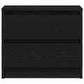Miniatyrbilde 9 av 11: vidaXL Nattbord 2 stk Svart Eik 50x40x43,5 cm Laget av Tre