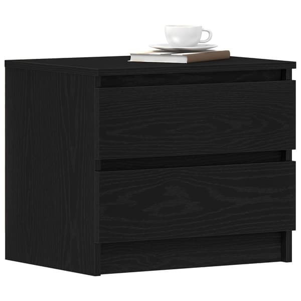 vidaXL Nattbord 2 stk Svart Eik 50x40x43,5 cm Laget av Tre