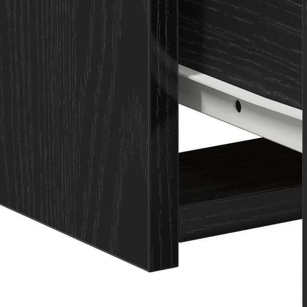 vidaXL Nattbord i Svart Eik 50x32x60 cm i Konstruert Tre