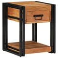Miniatyrbilde 3 av 11: vidaXL Nattbord 2-pakning 40x40x50 cm Massivt Akasietre
