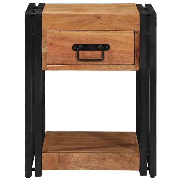 vidaXL Nattbord 2-pakning 40x40x50 cm Massivt Akasietre