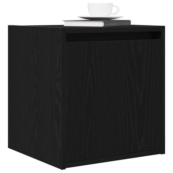 vidaXL Veggmontert nattbord svart 38x34x40 cm