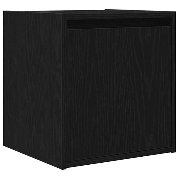 vidaXL væghængt sengebord 38x34x40 cm sort egetræsfarve