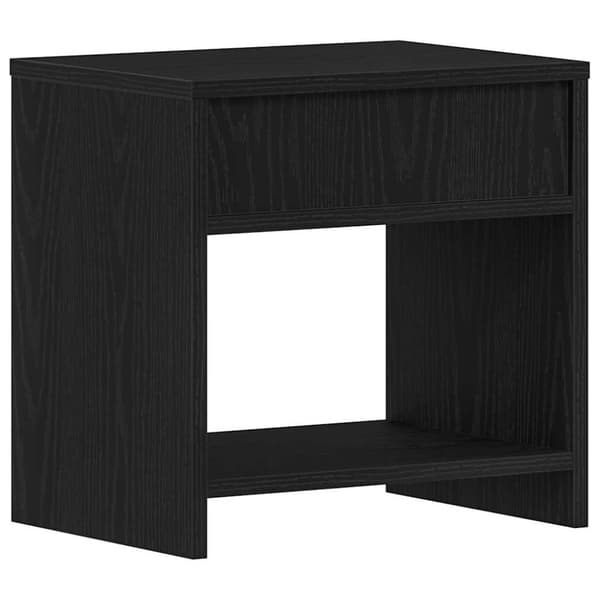 vidaXL Nattbord svart eik 40x30x40 cm konstruert tre