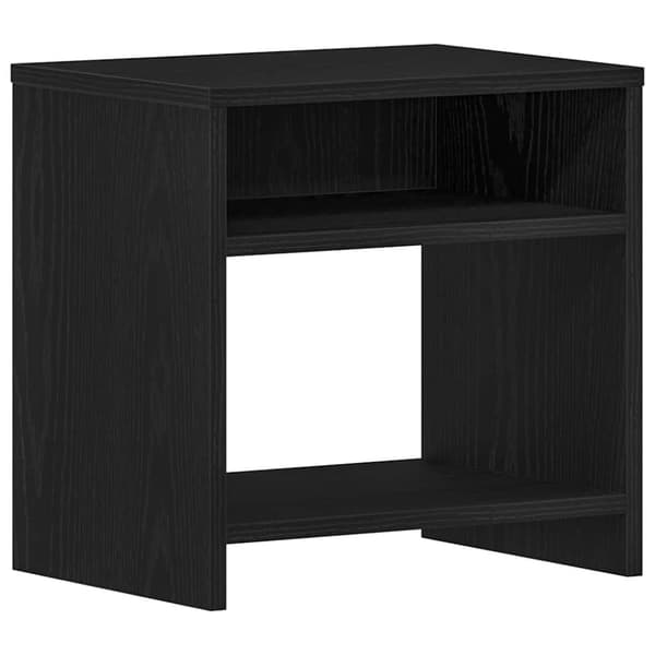 vidaXL Nattbord svart eik 40x30x40 cm konstruert tre