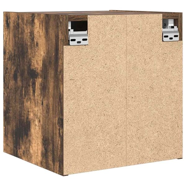 vidaXL Veggmonterte nattbord 2 stk røkt eik 38x34x40 cm