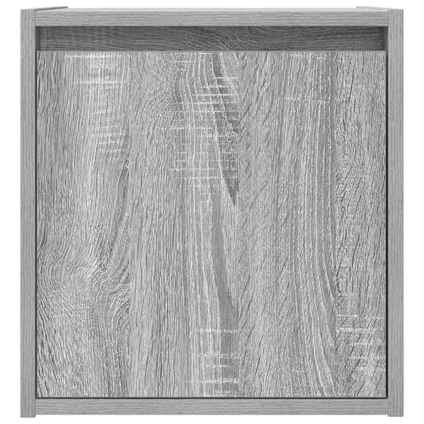 vidaXL Seinäkiinnitettävät yöpöydät 2 kpl harmaa Sonoma 38x34x40 cm
