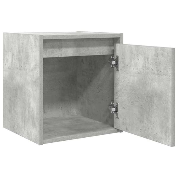 vidaXL væghængt sengebord 38x34x40 cm betongrå