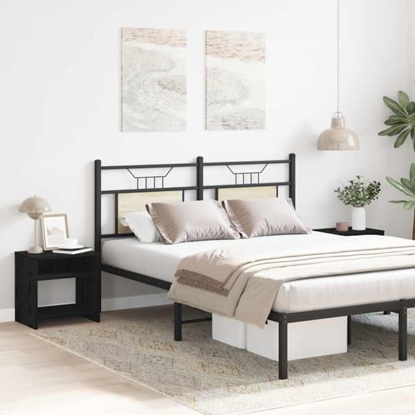 vidaXL sengeborde 2 stk. 40x30x40 cm konstrueret træ sort egetræsfarve
