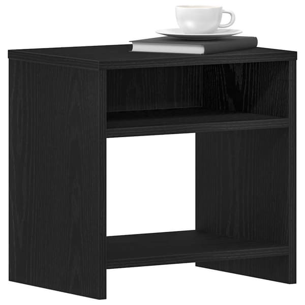 vidaXL sengeborde 2 stk. 40x30x40 cm konstrueret træ sort egetræsfarve