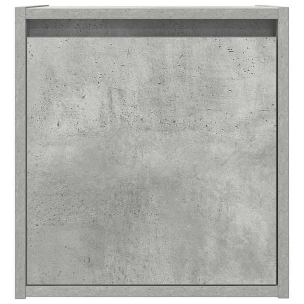 vidaXL Veggmontert nattbord betonggrå 38x34x40 cm