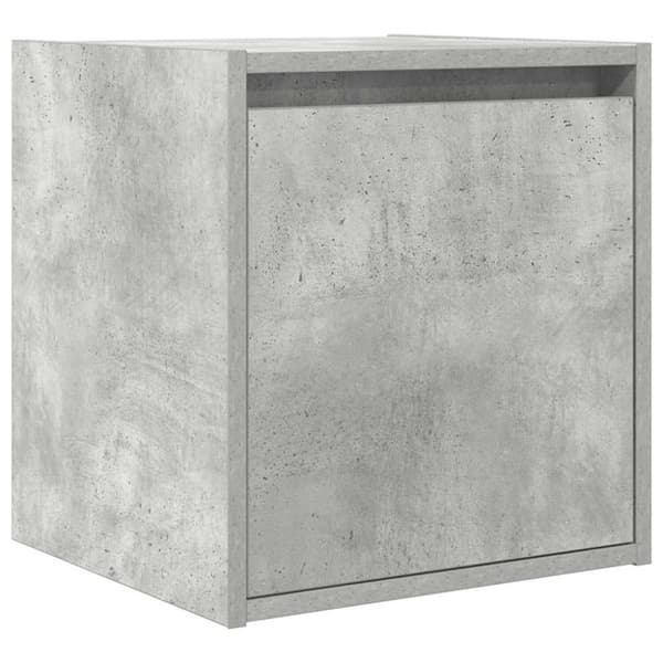 vidaXL Veggmontert nattbord betonggrå 38x34x40 cm
