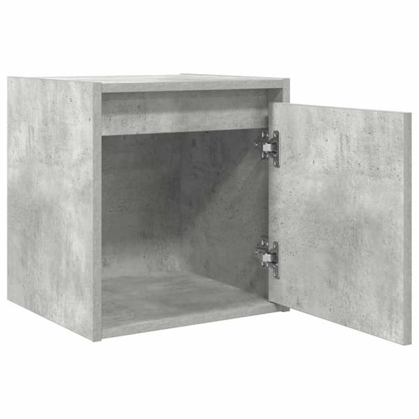 vidaXL Veggmonterte nattbord 2 stk betonggrå 38x34x40 cm
