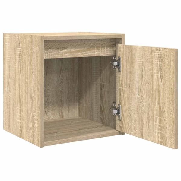 vidaXL væghængt sengebord 38x34x40 cm sonoma-eg