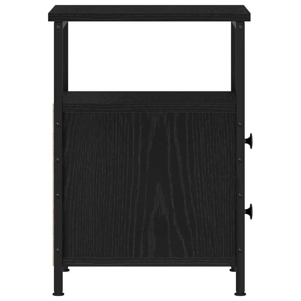 vidaXL Nattbord svart eik 34x35,5x50 cm konstruert tre