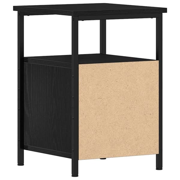 vidaXL Nattbord svart eik 34x35,5x50 cm konstruert tre