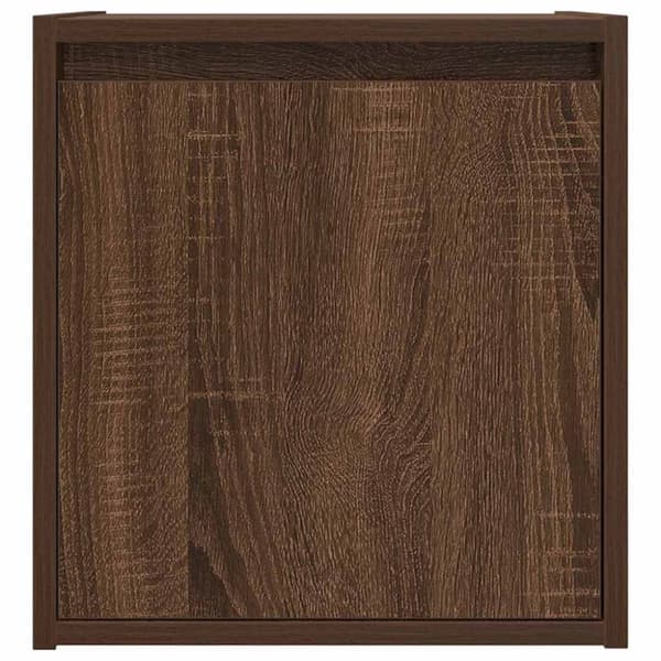 vidaXL Veggmontert nattbord brun eik 38x34x40 cm
