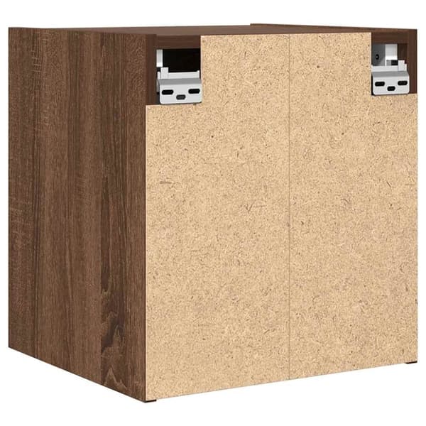 vidaXL Veggmontert nattbord brun eik 38x34x40 cm