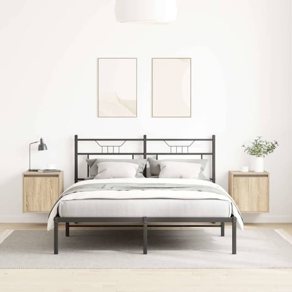 vidaXL væghængte sengeborde 2 stk. 38x34x40 cm sonoma-eg