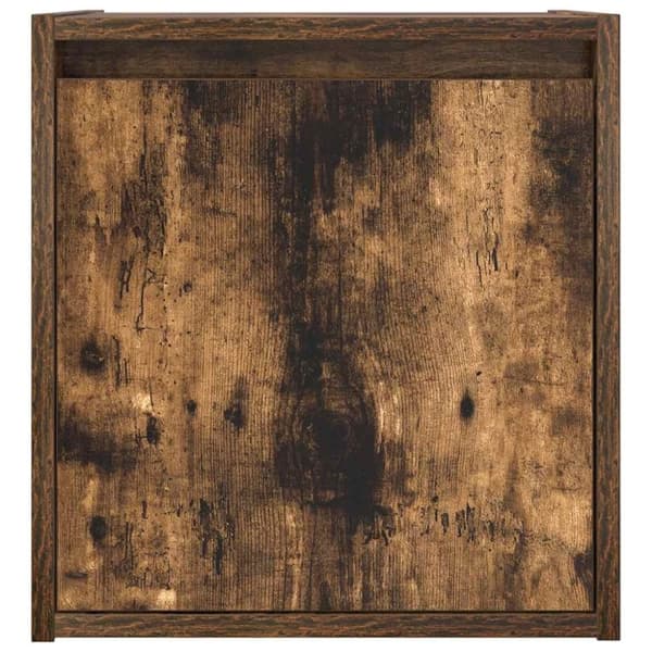 vidaXL væghængt sengebord 38x34x40 cm røget egetræsfarve