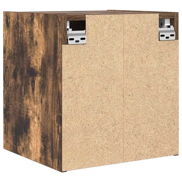 vidaXL væghængt sengebord 38x34x40 cm røget egetræsfarve