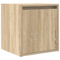 Miniatyrbilde 6 av 11: vidaXL Veggmontert nattbord 2 stk sonoma eik 38x34x40 cm