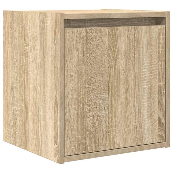 vidaXL Veggmontert nattbord 2 stk sonoma eik 38x34x40 cm