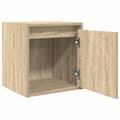 Miniatyrbilde 7 av 11: vidaXL Veggmontert nattbord 2 stk sonoma eik 38x34x40 cm