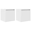 Miniatyrbilde 3 av 11: vidaXL Veggmontert nattbord 2 stk hvit 38x34x40 cm