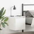 Miniatyrbilde 1 av 11: vidaXL Veggmontert nattbord 2 stk hvit 38x34x40 cm
