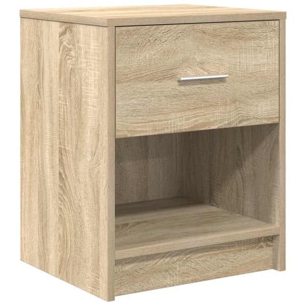 vidaXL sengebord med skuffe 40x34x50 cm sonoma-eg
