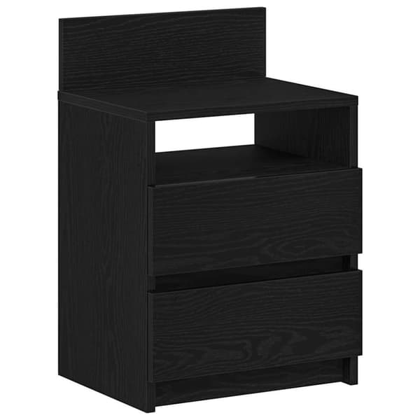 vidaXL sengebord med 2 skuffer 40x33x60 cm sort