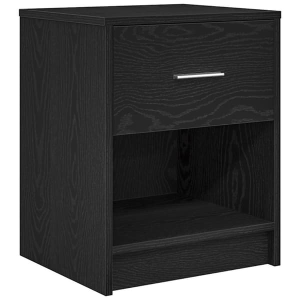 vidaXL sengebord med skuffe 40x34x50 cm sort