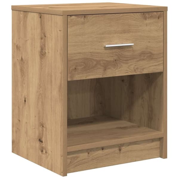vidaXL sengebord med skuffe 40x34x50 cm kunsteg
