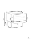 Miniatyrbilde 3 av 10: Nattbord Lyst tre MDF Metallben 1 skuff Riflet front Moderne design Soverom Småbord