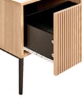 Miniatyrbilde 8 av 10: Nattbord Lyst tre MDF Metallben 1 skuff Riflet front Moderne design Soverom Småbord