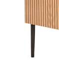 Miniatyrbilde 9 av 10: Nattbord Lyst tre MDF Metallben 1 skuff Riflet front Moderne design Soverom Småbord