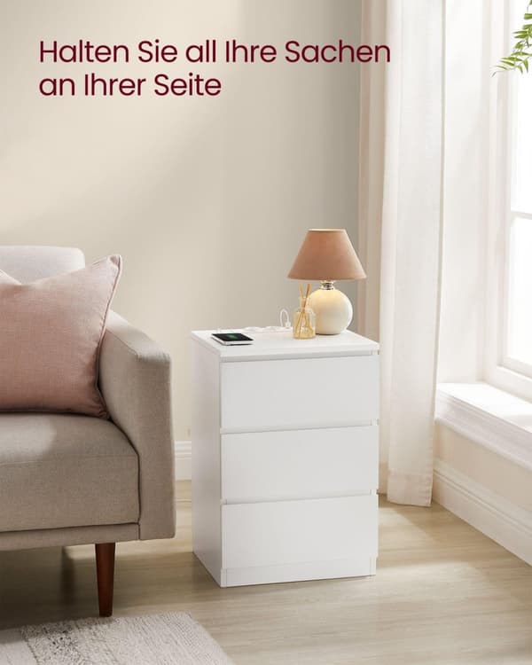 Bord, VASAGLE, 3 Skuffer, Moderne