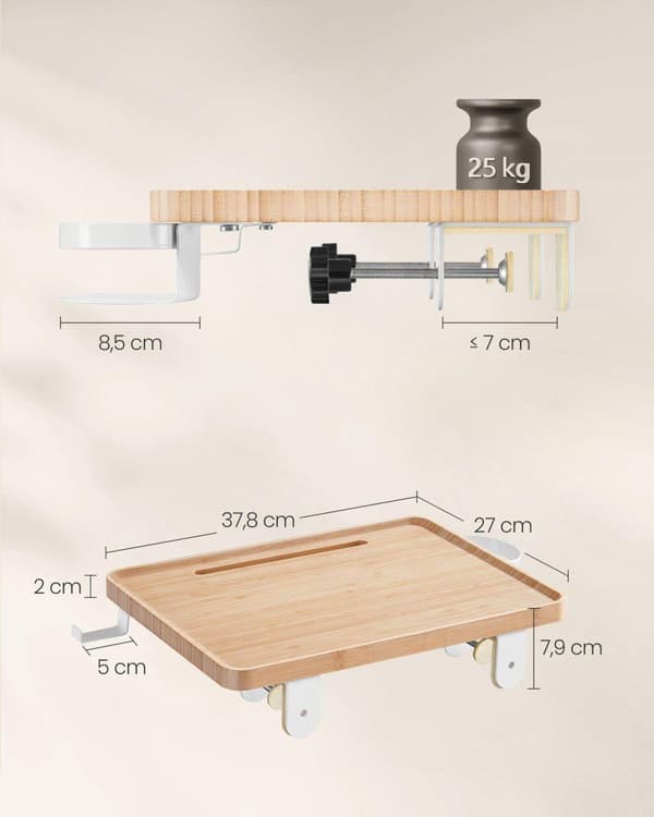 Nattduksbord, Sängbord, 27x37.8 cm, Beige
