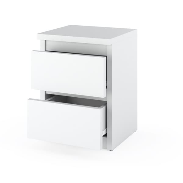 Sängbord Vit Sängbord 30 CM 2S Nakastlik Loft Sovrumsmöbler