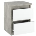 Miniatyrbillede 2 af 11: Sengebord 30 CM Beton Hvid Mat sengebord Nakastlik Soveværelsesmøbel