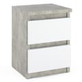 Miniatyrbillede 1 af 11: Sengebord 30 CM Beton Hvid Mat sengebord Nakastlik Soveværelsesmøbel