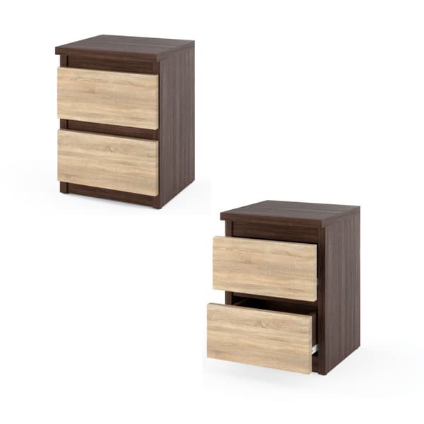 Sängbord 30 CM Wenge Ek Sonoma 2S Sängbord För Sovrum Nakastlik