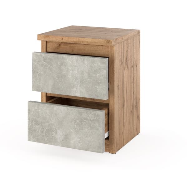 Sängbord 30 CM 2S Ek Wotan Betong Sängbord Sovrum
